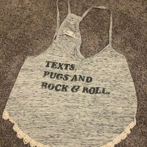 Hollister Texts, Pugs & Rock N Roll Tank Top